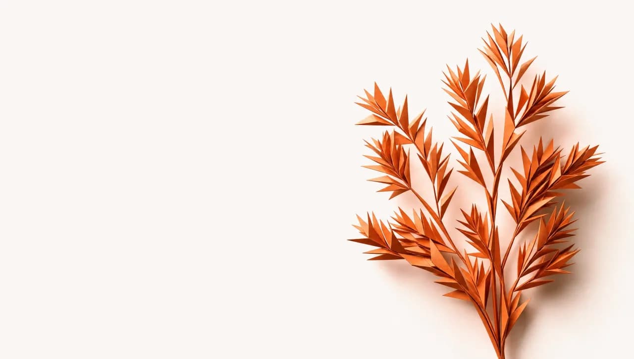 Beta-Pinen — stilisierte Illustration typischer Quellen (Kiefern, Dill, Petersilie)